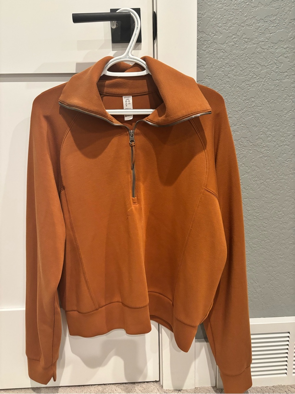 SPANX Air Essentials SET- Sweatshirt AND Wide Leg Pants (NWT) Butterscotch Large